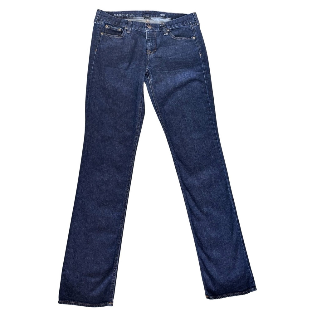 J. Crew Womens Matchstick Size Tag 27R Stretch Jeans Dark Wash